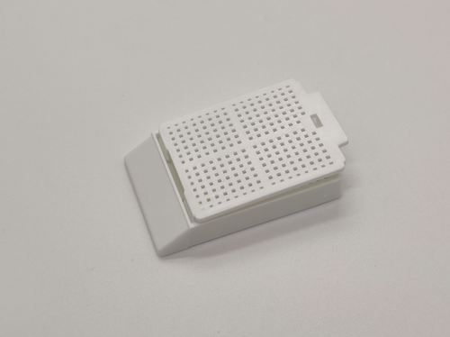 plastic biopsy tissue cassettes with removable lid 30 angled face large writing area white 