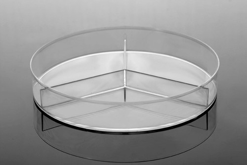 [GEN-NST-753021] 100 x 15 mm Petri Dish, Y-Plate (3-Section), Stackable Petri Dish, Polished Polystyrene, RNase and DNase Free, Sterile 